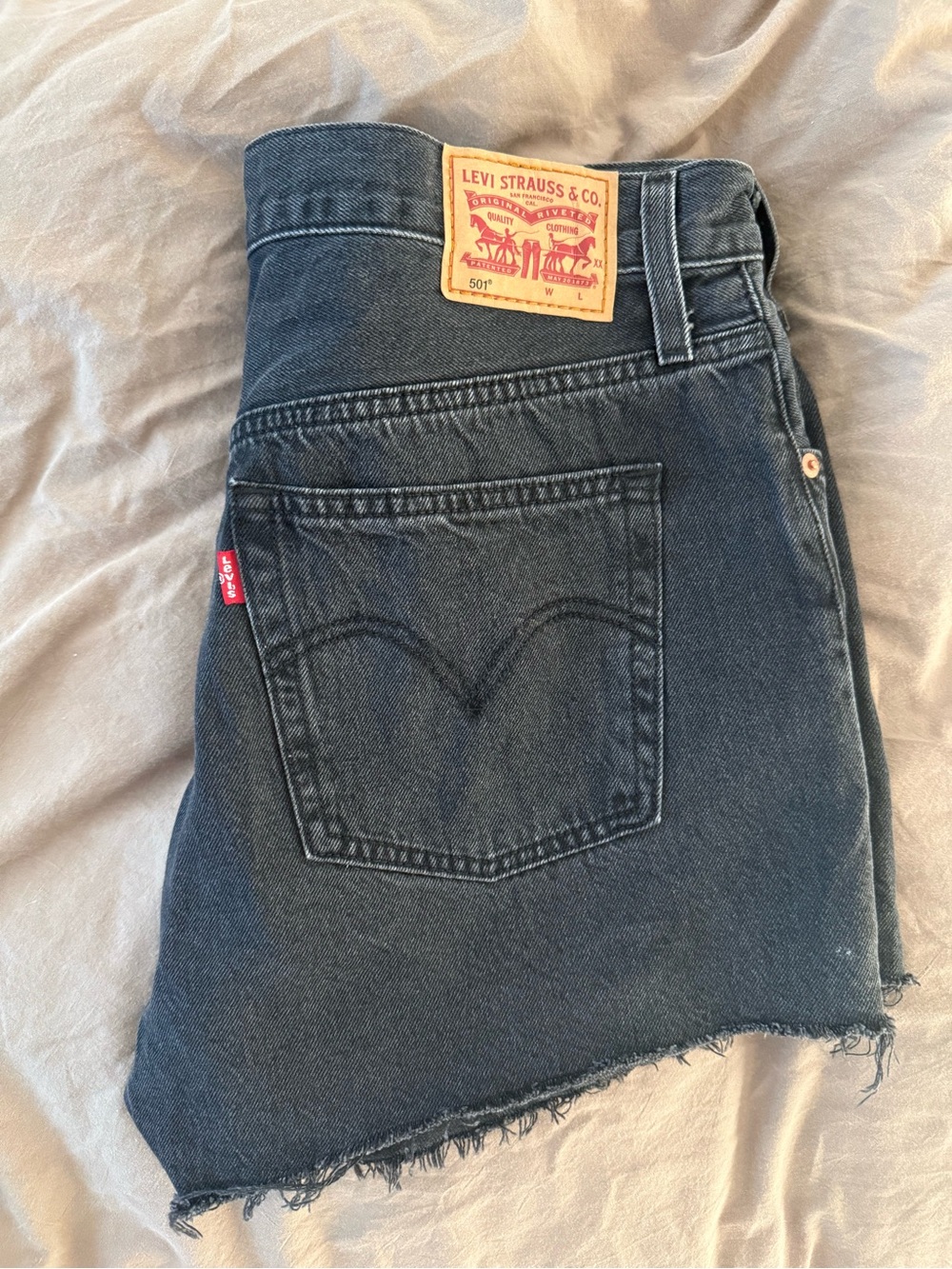 Levi's Black Denim 501 Shorts